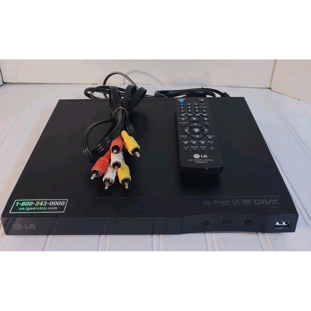 LG DP122 DVD Player w/ Remote & Composite Video RCA Cable - Tested And Working✅✅